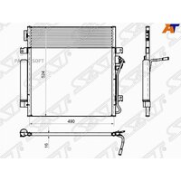 SAT STCR073940 Радиатор кондиционера Dodge Nitro   ...