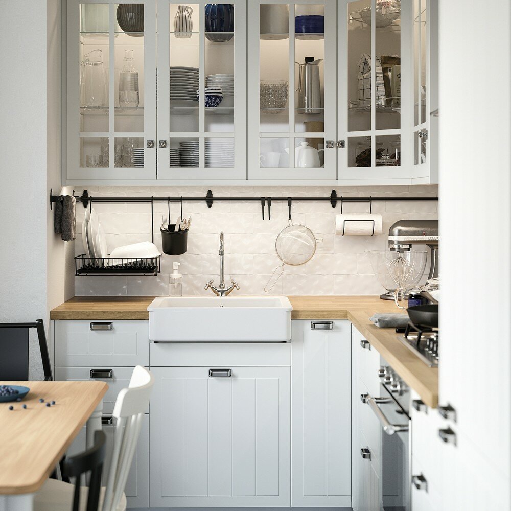 фото Стеклянная дверь, белый 40×40 СМ IKEA STENSUND стенсунд 504.514.29