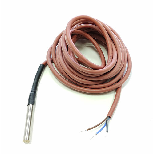 Герметичный датчик температуры DS18B20, IP67, трехпроводный, 3 м