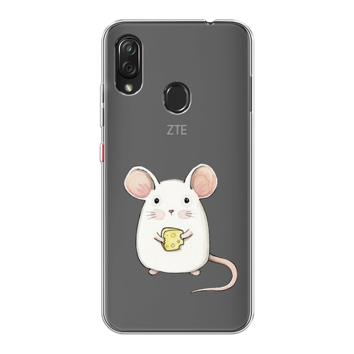 Силиконовый чехол на ZTE Blade V10 Vita / ЗТЕ Блейд V10 Вита Мышка, прозрачный силиконовый чехол на zte blade v10 vita зте блейд v10 вита горы арт 2 прозрачный