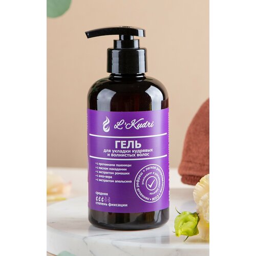 L'Kudri Гель для укладки кудрявых и волнистых волос средней фиксации 290 мл