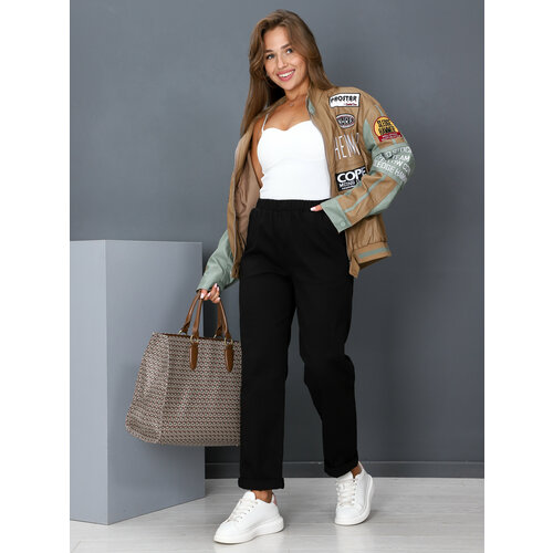 фото Брюки ivcapriz, размер 52, черный