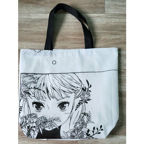 фото Сумка шоппер а2, фактура гладкая, белый, черный sokhor