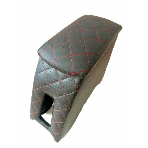 Подлокотник из перфорированной экокожи (Красная нить) Красная нить