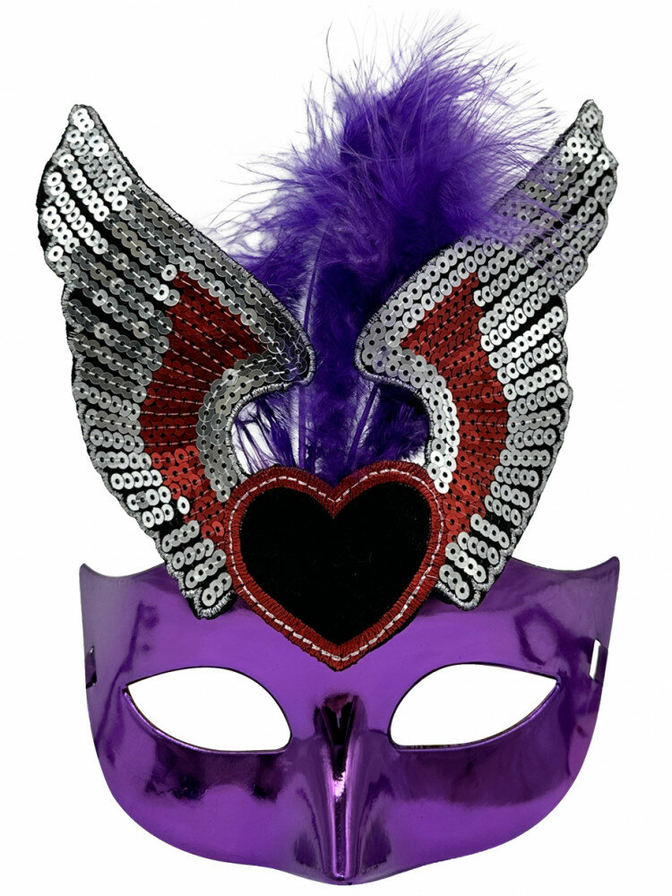 Маска карнавальная "Клеопатра", 21*16 см, фиолетовая