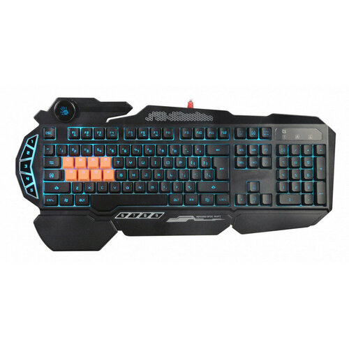 Клавиатура A4Tech Bloody B318 черный USB Multimedia for gamer LED подставка для запястий 404500₽