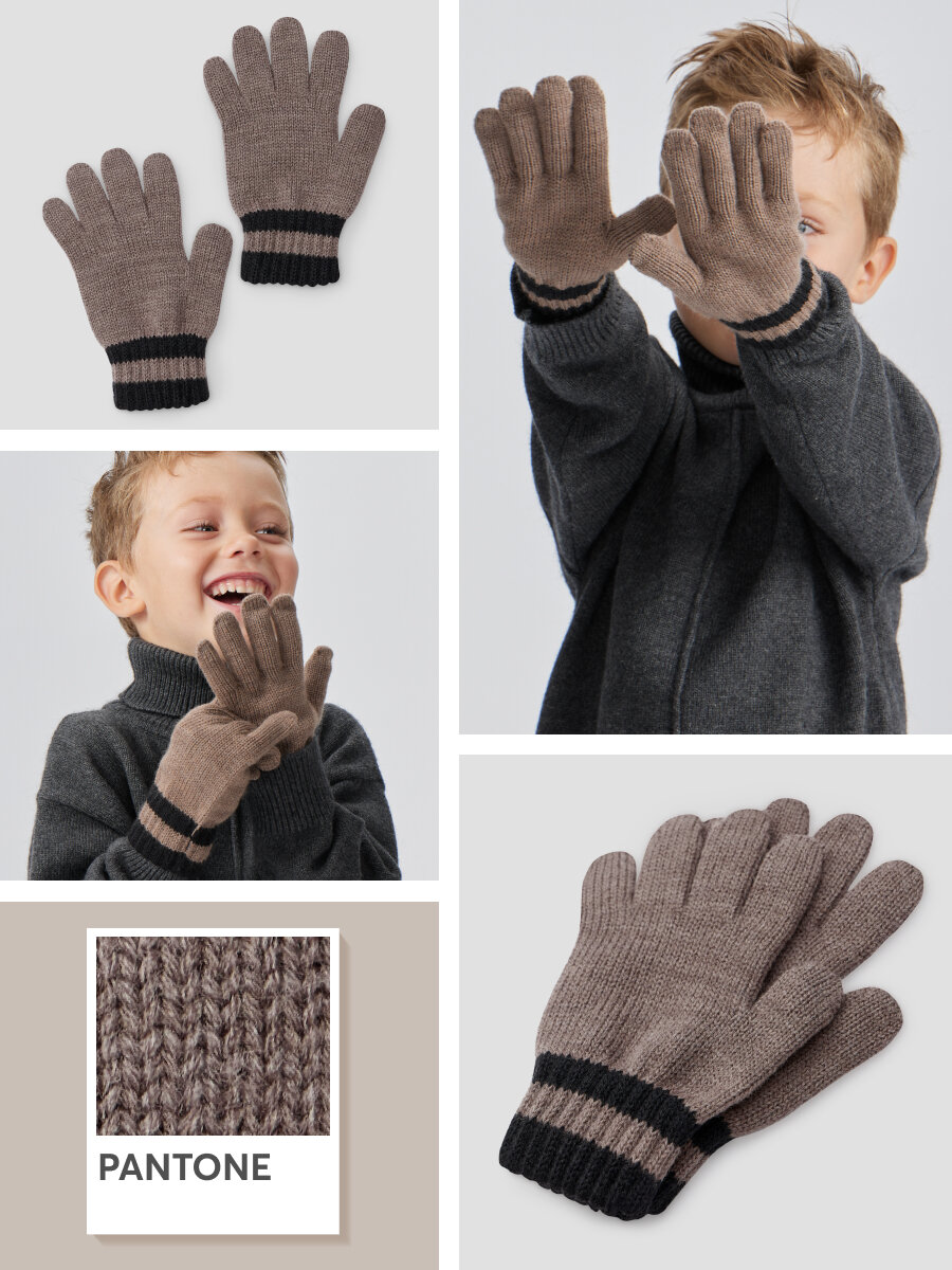 Перчатки детские Happy Baby для мальчика и для девочки вязаные