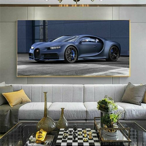 Интерьерная картина машина Bugatti Chiron 110х55 см. арт Машина_29_110х55