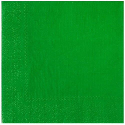 Салфетки бумажные зеленые 33 см 12 шт