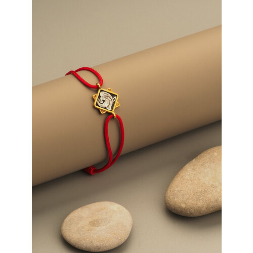 Браслет-нить Елизавета желтое серебро золото 925 проба золочение чернение длина 20 см 2365₽