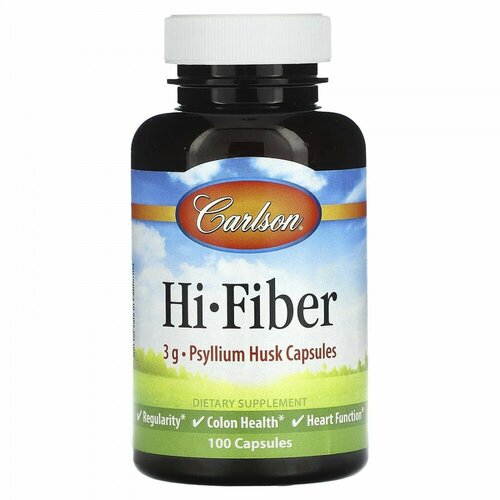 Carlson, Hi-Fiber, 0.5 g, 100 Capsules