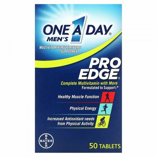 One-A-Day, Men"s Pro Edge, Complete Multivitamin with More, 50 Tablets
