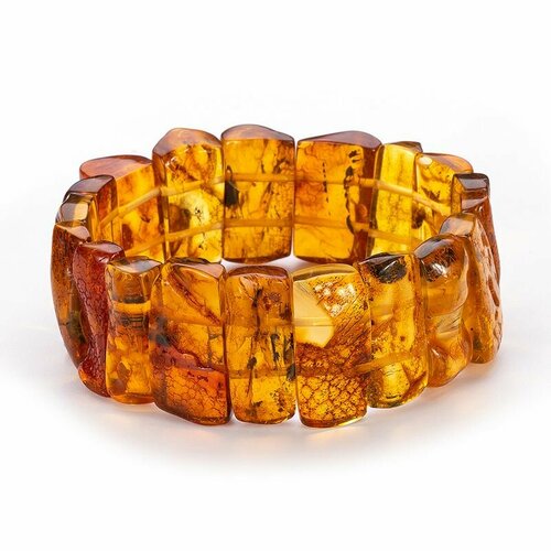 Браслет Amberprofi, янтарь, размер 20 см браслет из натуральных фактурных пластин тёмного янтаря натурэль