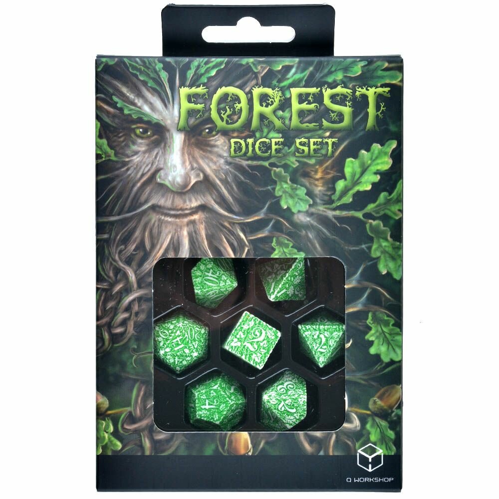 Набор кубиков Forest 3D, 7 шт., Green & black Q-Workshop - фото №2