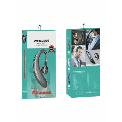 Гарнитура наушник Бизнес-класса беспроводная Bluetooth v5.0 с микрофоном, S109 Беспроводная bluetooth-гарнитура бизнес-дизайн