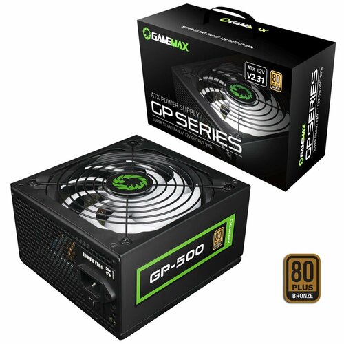 Блок питания 500w, GameMax GP-500, для компьютера