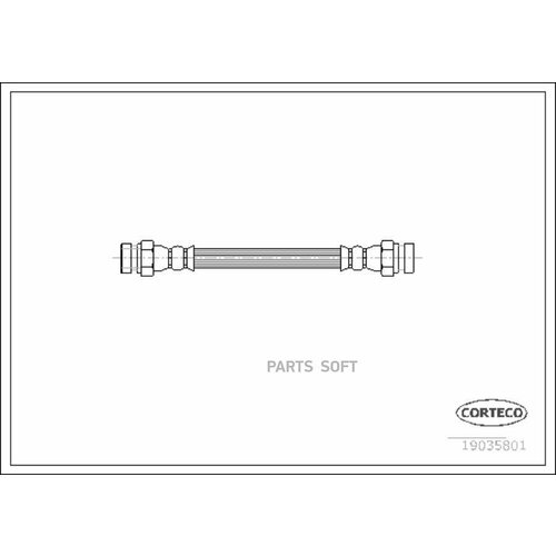 CORTECO 19035801 19035801_шланг тормозной задний!\ VW Golf 1.4-2.0 91-02