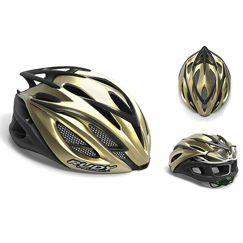 Шлем Rudy Project RACEMASTER GOLD SHINY, велошлем, размер L велошлем rudy project racemaster mips black stealth mips 2017