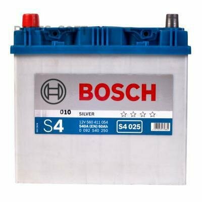 BOSCH 0092S40250 Акб bosch silver s4 025 12v 60ah 540a 232x173x225 /+-/