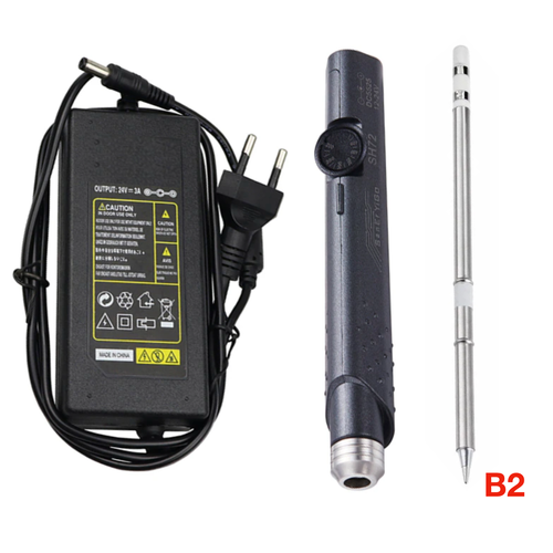 Электрический паяльник Saneryigo SH72 с паяльным жалом SH-B2 и блоком питания 391600₽