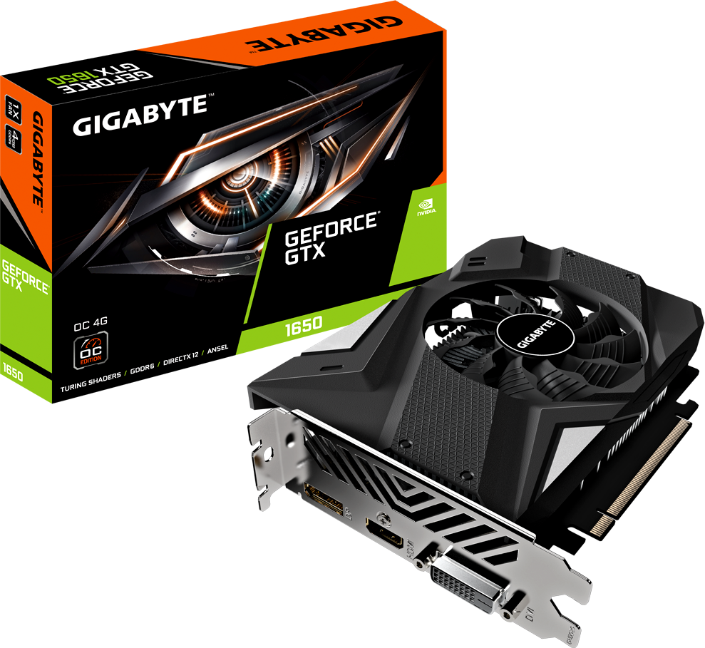 Видеокарта NVIDIA GeForce GTX1650 Gigabyte 4Gb (GV-N1656OC-4GD 40)