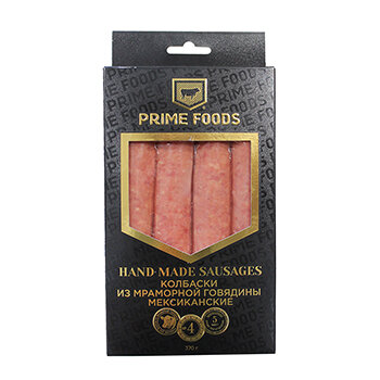 Колбаски Prime Foods Классические из мраморной говядины для жарки