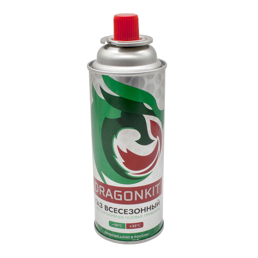фото Баллон газовый для портативных плит и пьезо-горелок Dragonkit 220 г одноразовый
