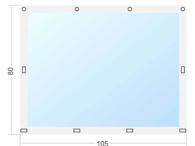 Мягкое окно Софтокна 105х80 см, Прозрачная пленка 0,7мм, Скоба-ремешок, Белая окантовка, Комплект для установки - фотография № 3