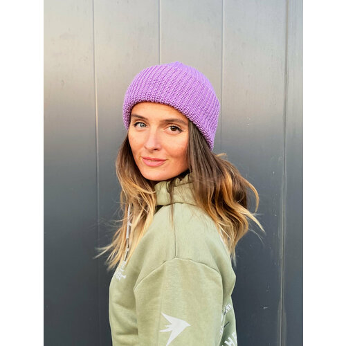 фото Шапка бини zhaki, размер onesize, фиолетовый