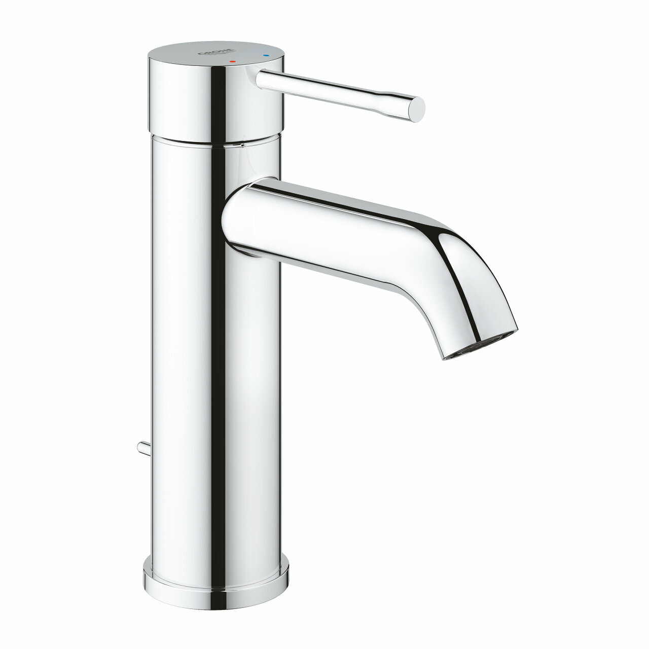 Смеситель для раковины Grohe Essence New с низким изливом и донным клапаном, хром 23589 001 (23589001)