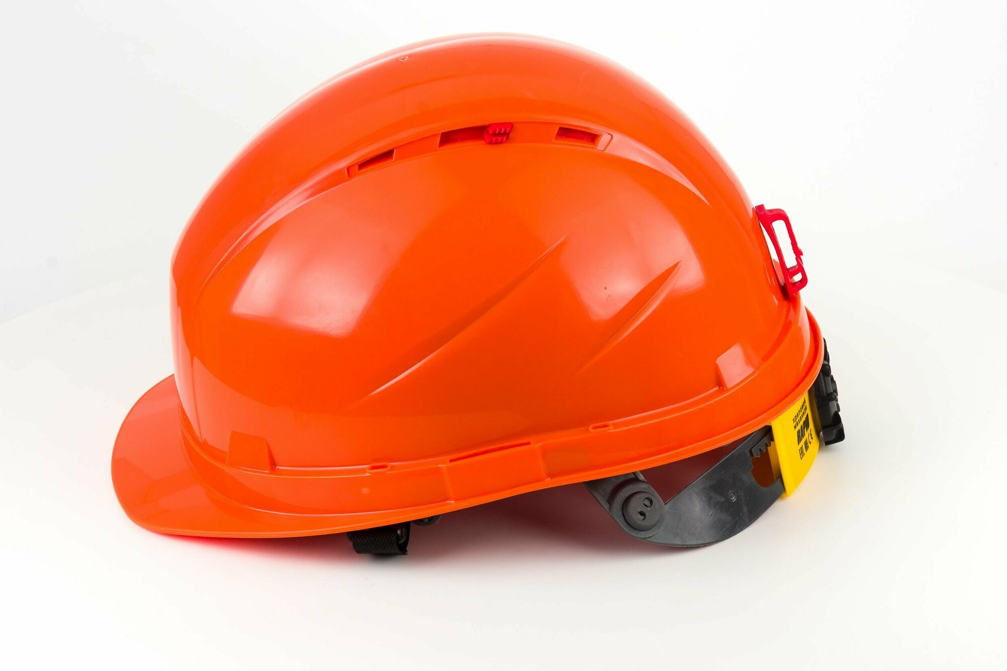 Каска строительная РОСОМЗ RFI-3 BIOT оранжевая, УФ-индикатор старения каски, храповик
