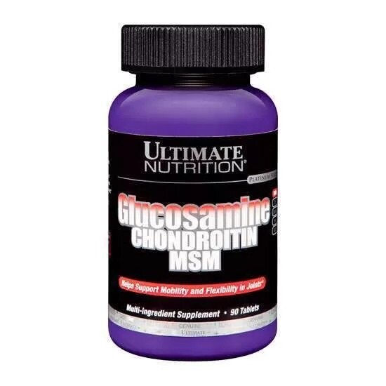 Препарат для укрепления связок и суставов Ultimate Nutrition Glucosamine Chondroitin MSM, 90 таблеток