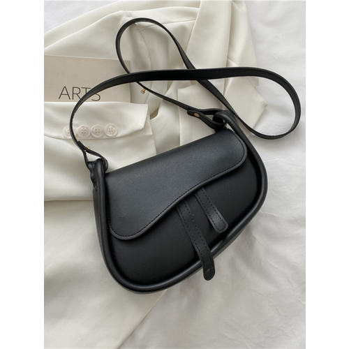 фото Сумка седло , фактура гладкая, черный out loud