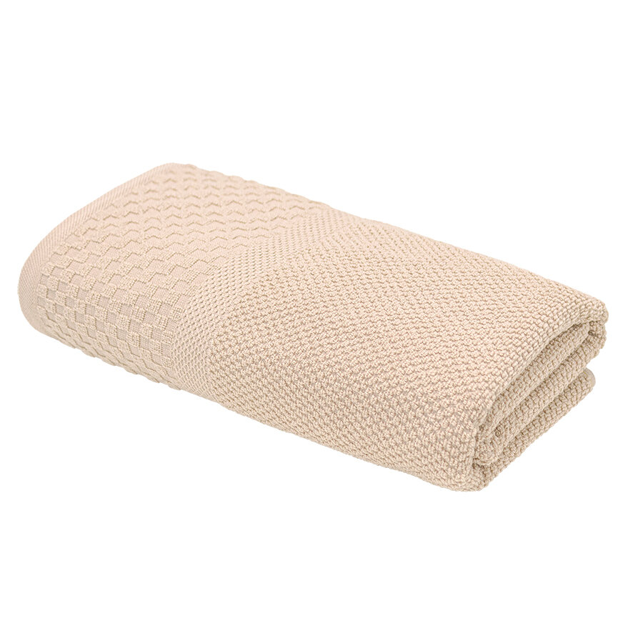 Махровое полотенце для рук и лица Грант 50х80 кремовый/ плотность 450 гр/кв.м. - фотография № 7