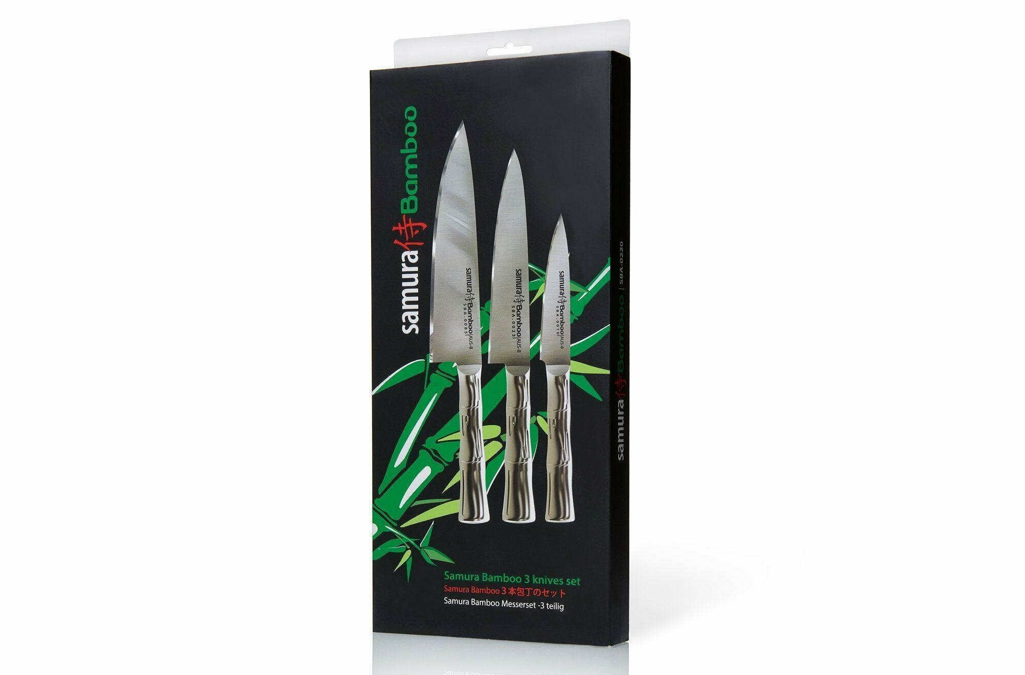 Набор из 3 ножей Samura Bamboo, AUS-8 - фото №20