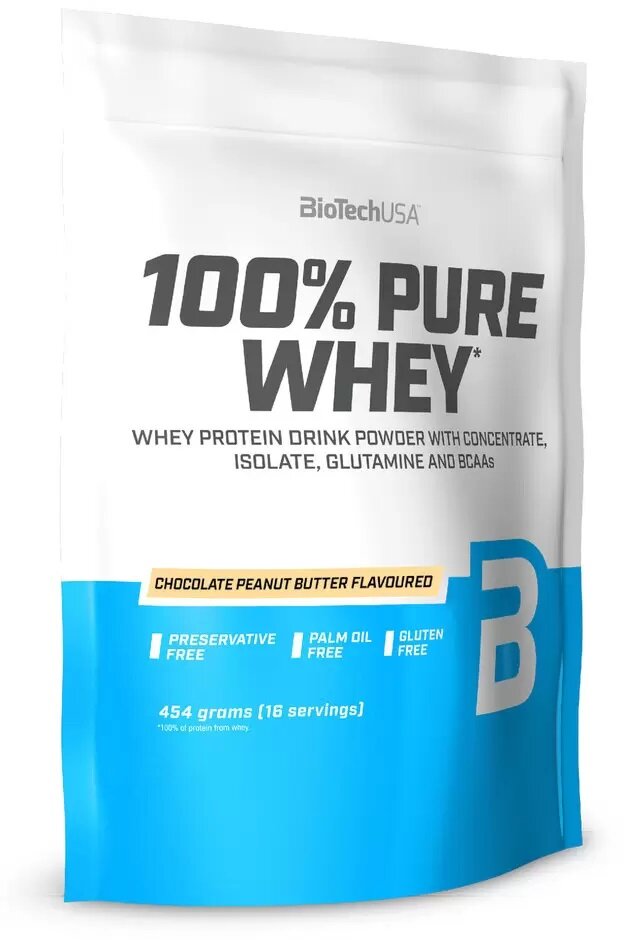 100 Pure WHEY Biotech 1000 gr, 35 порции(й), шоколадно-арахисовая паста