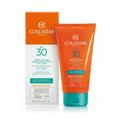 Солнцезащитный крем для лица и тела 150 мл, COLLISTAR ACTIVE PROTECTION SUN CREAM HYPER-SENSITIVE SKINS SPF 30/ 150ml