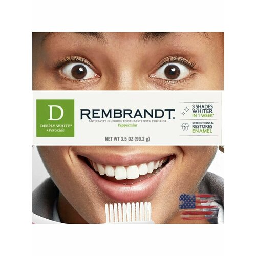 Зубная паста отбеливающая Deeply White + Peroxide Whitening stoter m rembrandt