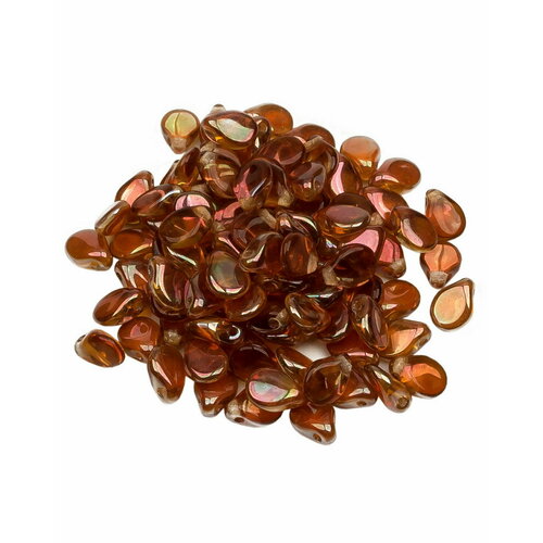 Стеклянные чешские бусины, Pip Beads, 5х7 мм, цвет Crystal Apricot Medium, 100 шт.