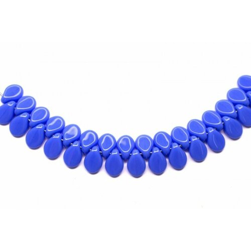 Бусины Pip beads 5х7мм, цвет 33100 синий непрозрачный, 701-047, 5г (около 36шт)