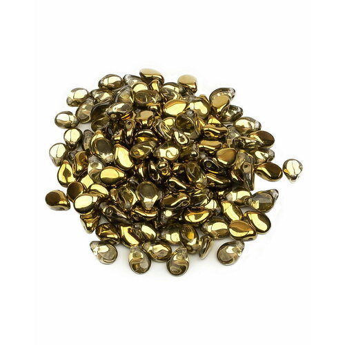 Стеклянные чешские бусины, Pip Beads, 5х7 мм, цвет Crystal Amber, 150 шт.