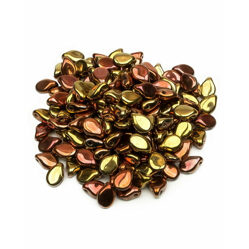Стеклянные чешские бусины, Pip Beads, 5х7 мм, цвет Crystal California Gold Rush, 150 шт.