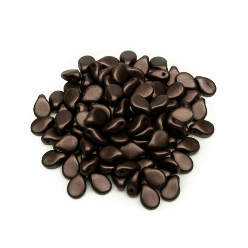 Стеклянные чешские бусины, Pip Beads, 5х7 мм, цвет Alabaster Pastel Dark Brown, 100 шт.
