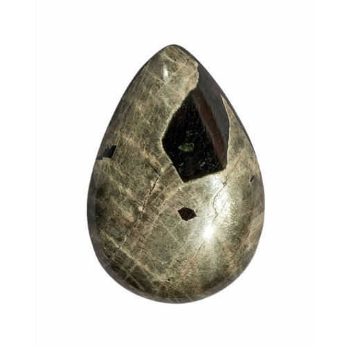 Кабошон из дельхайелита, размер 34х23х7 мм, на подложке из долерита, вес 8 грамм