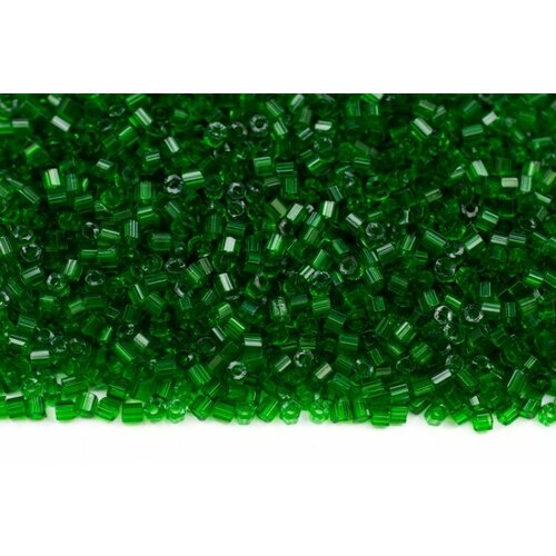 Бисер чешский PRECIOSA рубка 10/0 50120 зеленый прозрачный, 50г