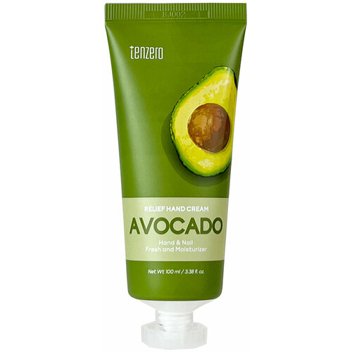 Tenzero~Увлажняющий крем для рук с авокадо~Relief Avocado Hand Cream tenzero relief hand cream collagen крем для рук 100 мл