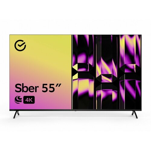 Умный телевизор SBER 4K Ultra HD, SDX-55U4127 черный