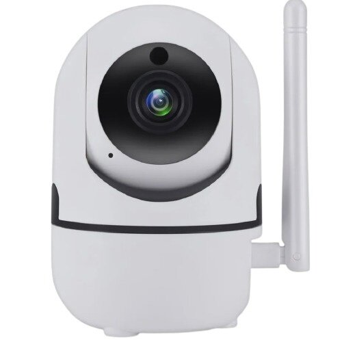 Беспроводная поворотная камера видеонаблюдения с датчиком движения Smart IP Camera 360 / IP камера с обзором 360, ночная съемка (белый)