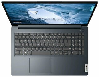 Ноутбук Lenovo IdeaPad 1 (15.6"/Intel Cel-N4020/8Gb/256SSD/VGA int/noOS/Blue/82V700DMPS)