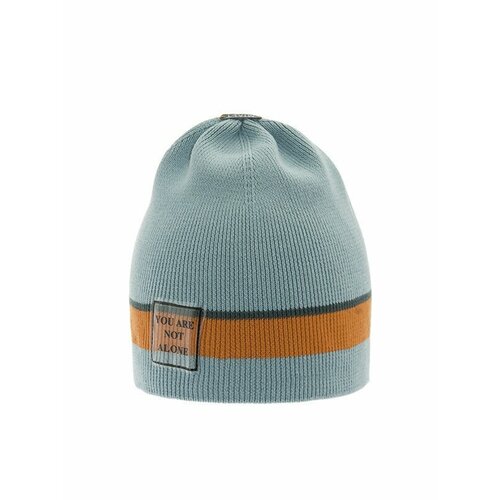 фото Шапка mialt, размер 52-54, голубой, серый